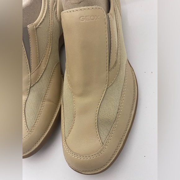 GEOX Respira Beige Slip-On Sneakers size 38.5 - Picture 3 of 7